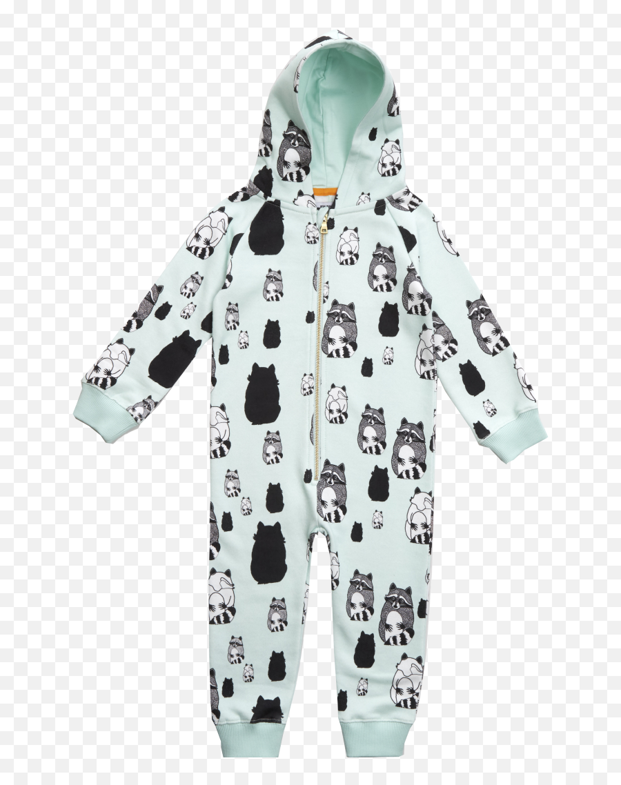 Filemon Kid Onesie Raccoons Aop - Hooded Emoji,Emoji Onesie For Teens