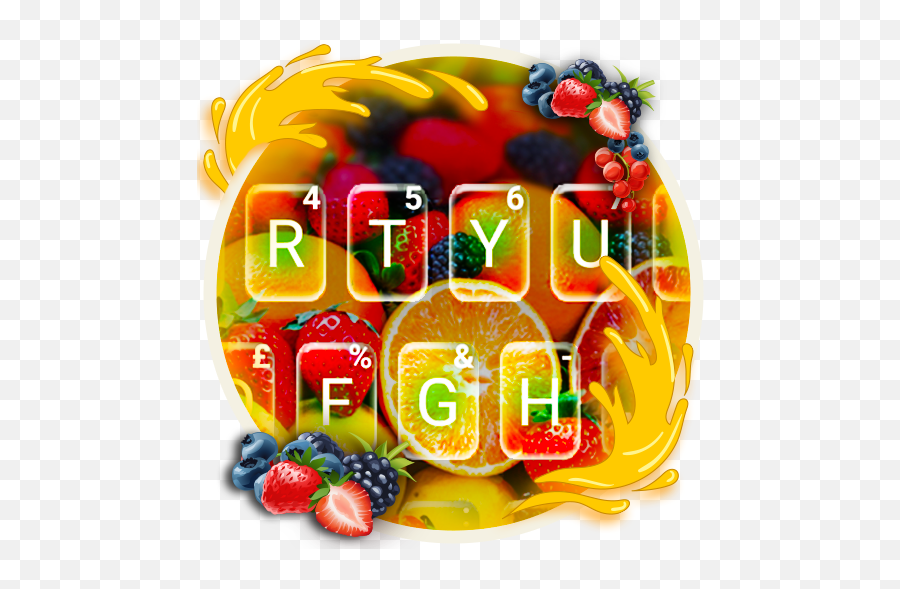 2020 Tasty Colorful Fruit Keyboard Theme Android App - Dot Emoji,Sniper Emoji Copy And Paste