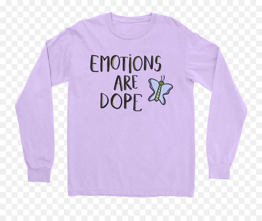 Emotions Are Dope Butterfly - Long Sleeve Emoji,Web Of Emotions Emotions Are Dope Butterfly - Long Sleeve Emoji,Web Of Emotions