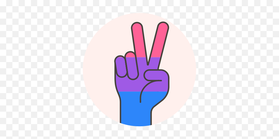 Bisexual Flag Hand Peace Free Icon - Bisexual Emoji,Emoticon Peace Sign Hand Sign
