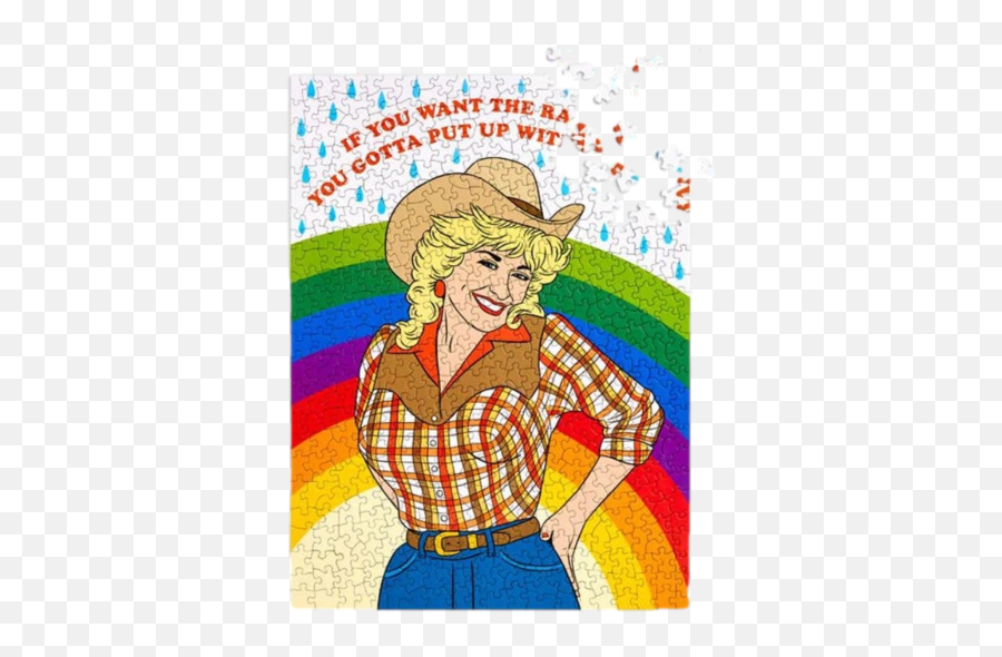 Pride Celebrate Pride With Long Beach Ca Gifts - Dolly Parton Puzzle Emoji,Rain Bow Emoji Opuzzle
