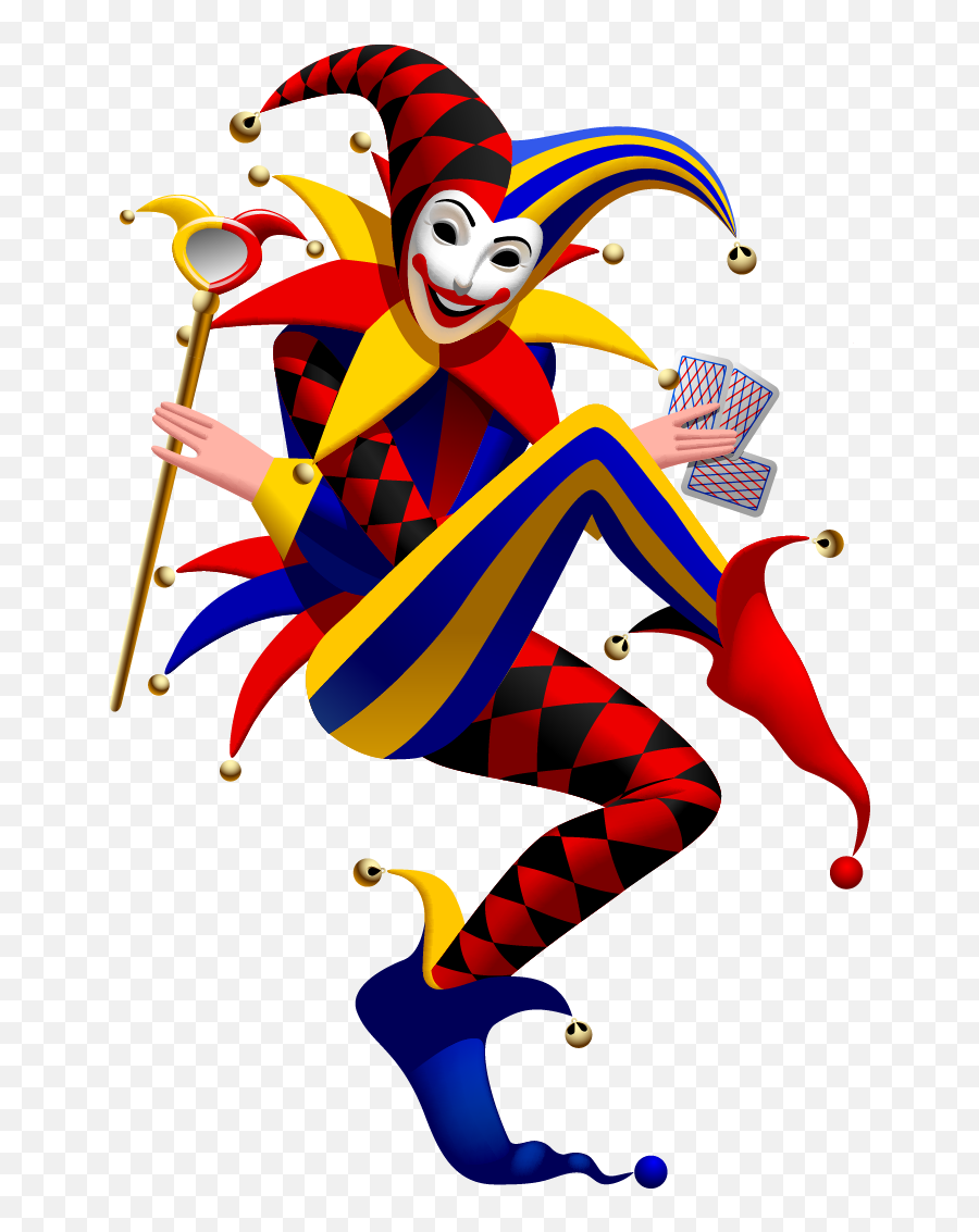 Download Funny Spades Clown Joker Vector Suit Playing - Playing Joker Card Emoji,Clown Xmas Tree Clock Emojis