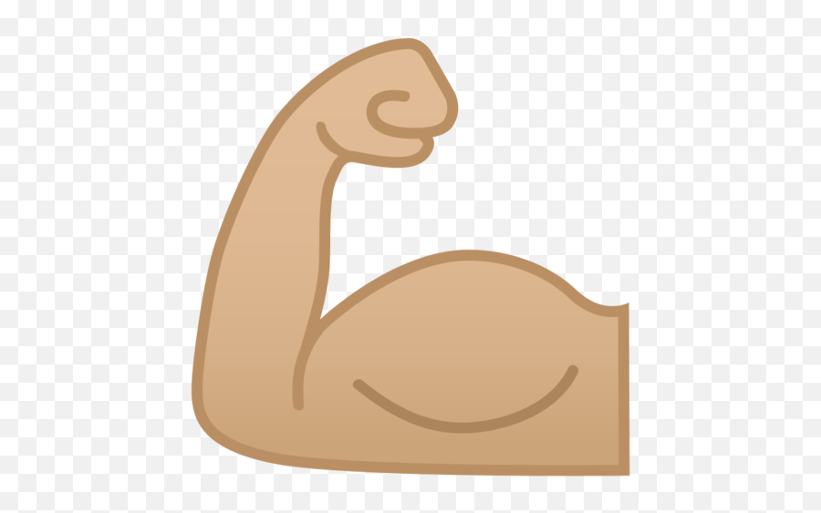 Flexed Biceps Medium - Light Skin Tone Emoji Muscle Emoji Png,Light Skin Emojis