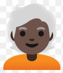 Carnagione Scura E Capelli Bianchi - Human Skin Color Emoji,Emoticon Gesto Ombrello