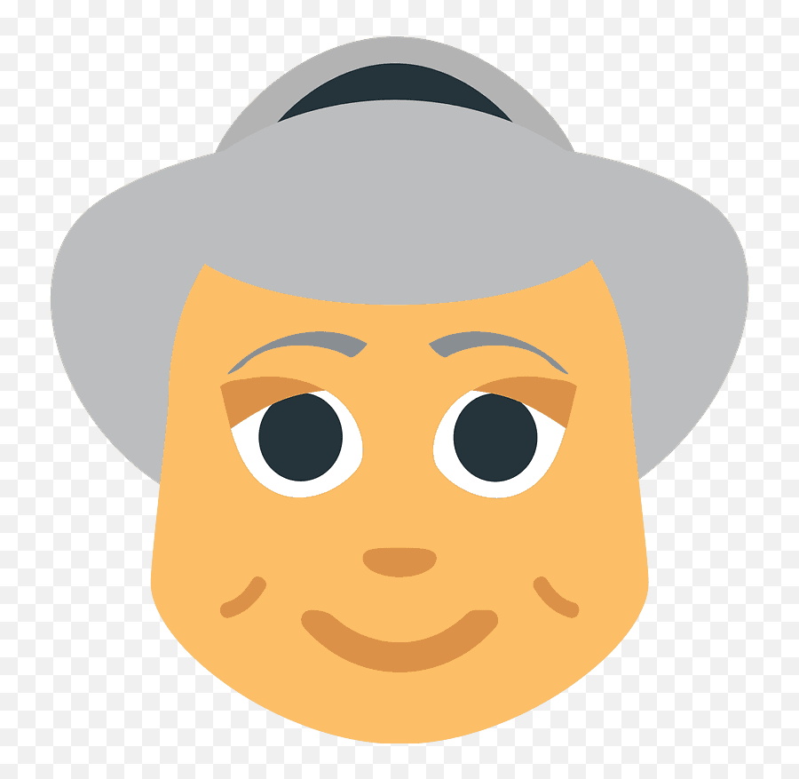 Old Woman Emoji Clipart,Older Woman Emoji