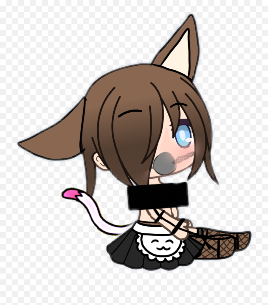 Gagged Tiedup Catgirl Sticker - Anime Girls Tied And Gagged Emoji,Cat Girl Emoji