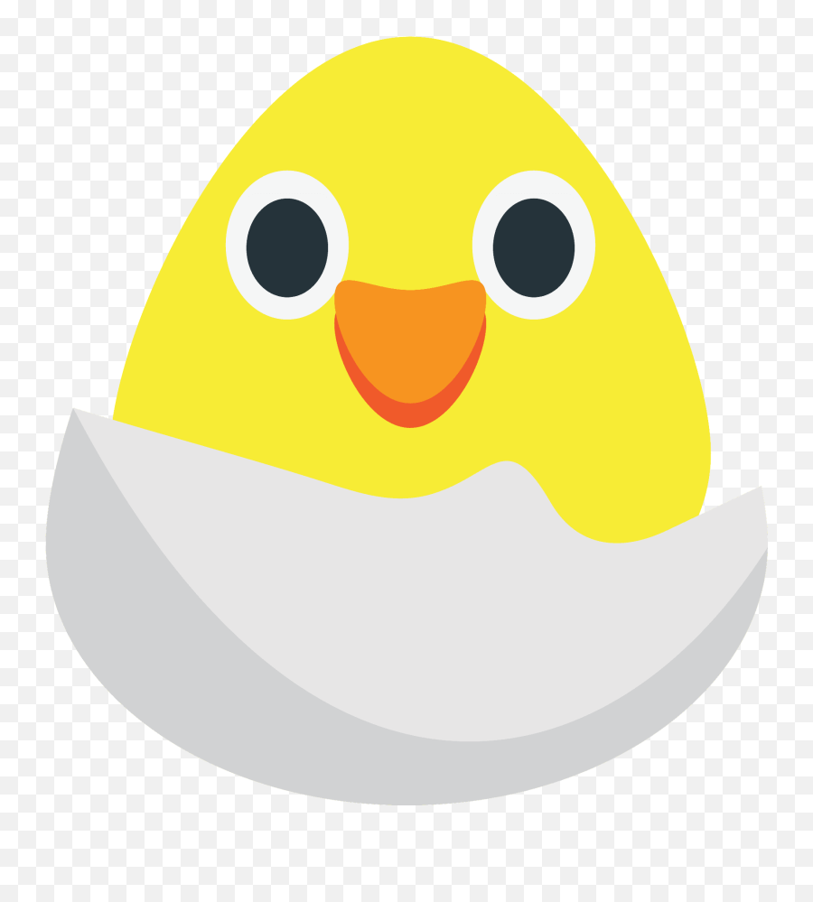 Hatching Chick Emoji Clipart - Dibujo Pollito En Cascaron Animado,Hatching Chick Emoji