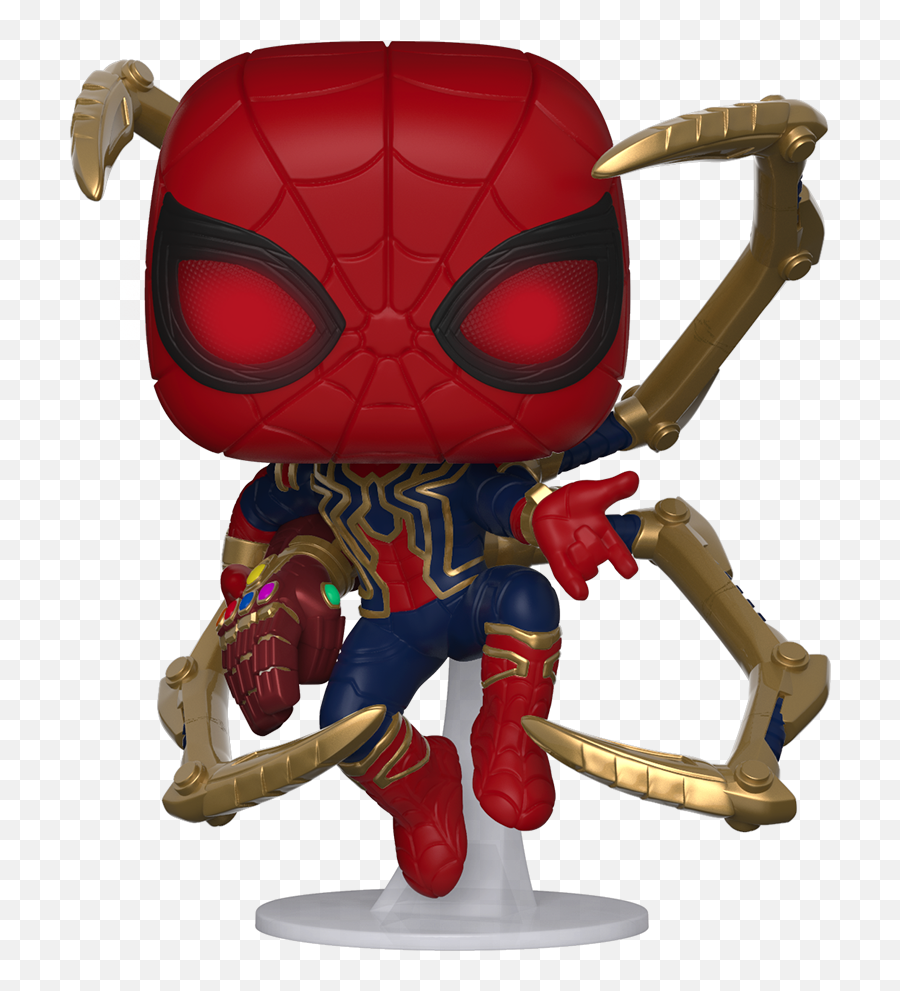 Funko Pop Marvel Endgame - Iron Spider W Nano Gauntlet Emoji,Super Hero Emotion Cards