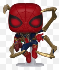 Funko Pop Marvel Endgame - Iron Spider W Nano Gauntlet Emoji,Super Hero Emotion Cards