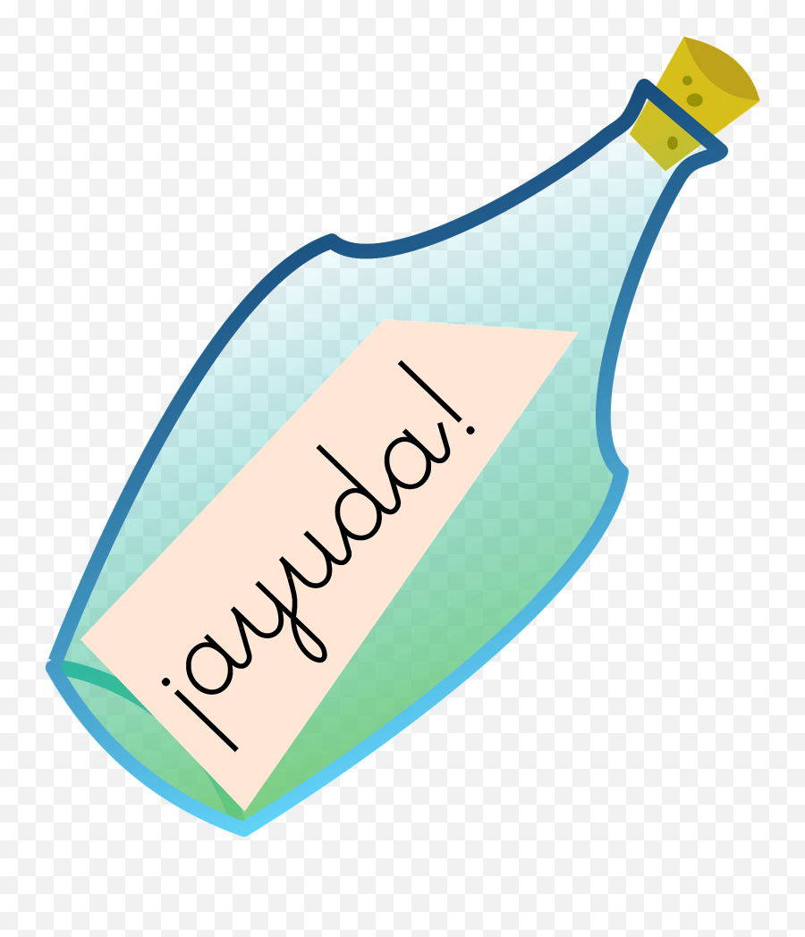 Help Message In A Bottle Clipart Free Download Transparent - Ayuda Clipart Emoji,Potion Emoji