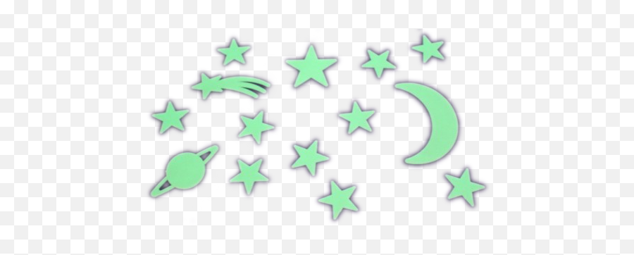 Green Star Png - Stars Glow In The Dark Png Emoji,Green Star Emoji