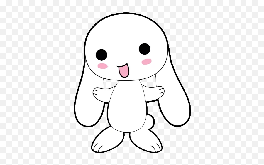 Rabbitsss Stickers For Telegram - Cute Cartoon Bunny Transparent Emoji,Ariana Grande White Heart Emoji