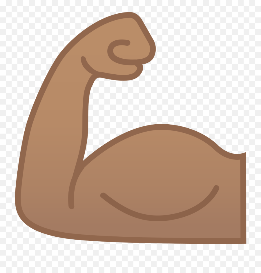 Flexed Biceps Medium Skin Tone Icon - Transparent Muscle Emoji Png,Emoji Skin Tone