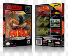 Super Godzilla Replacement Nintendo Snes Game Case Or Cover - Nintendo Snes Games Covers Emoji,Emoticon Godzilla King Of The Monsters