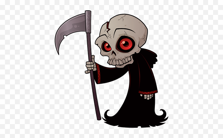 Little Reaper T - Shirt Cartoon Grim Reaper Emoji,Cat Reaper Emoticon -overwatch