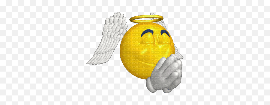 Emoji Angel Pray Gif Ange Prier - Dancing Emoji Gif Animation,Angel Emoji