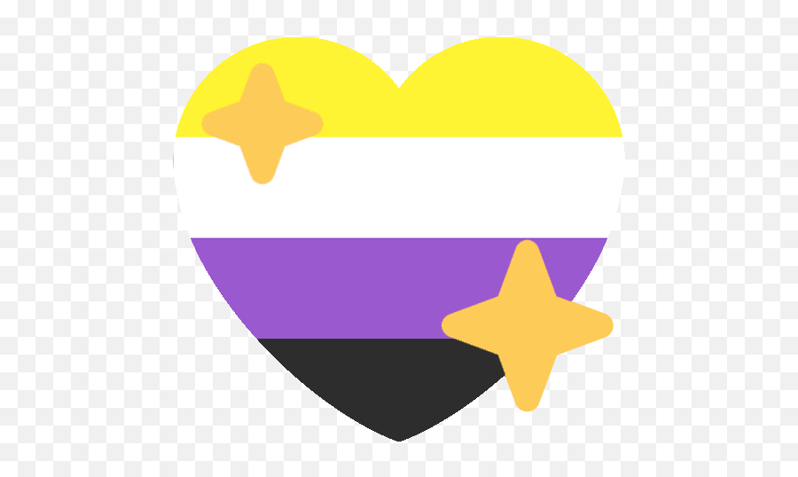 Nonbinaryprideheart - Discord Emoji Nonbinary Heart Emoji Transparent,Purple Heart Emojis Transparent