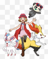 Xy Cast - Anime Serena Pokemon Team Emoji,Ash Hat Cover Emotion Pokemon