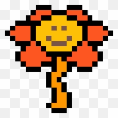 Pixilart - Flowey The Flower Pixel Emoji,Colorless Emoticon