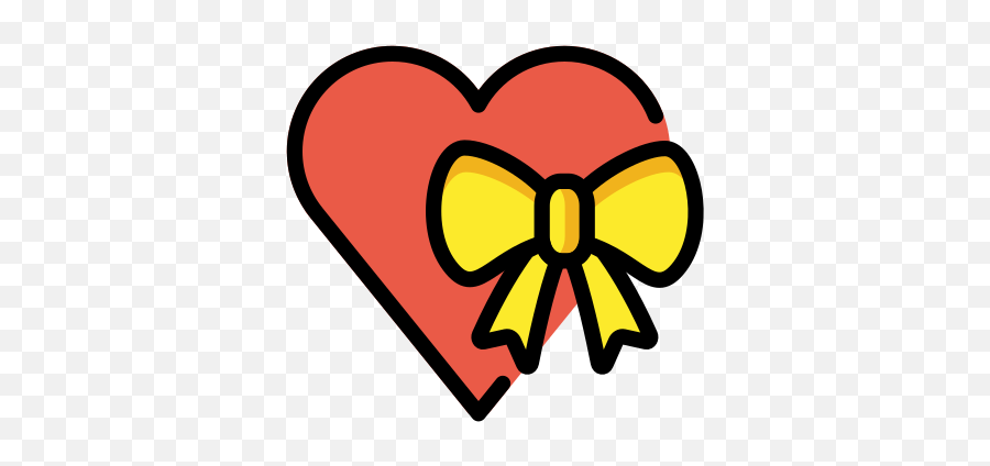 Heart With Ribbon Emoji - Icon,Bunny Heart Emoji