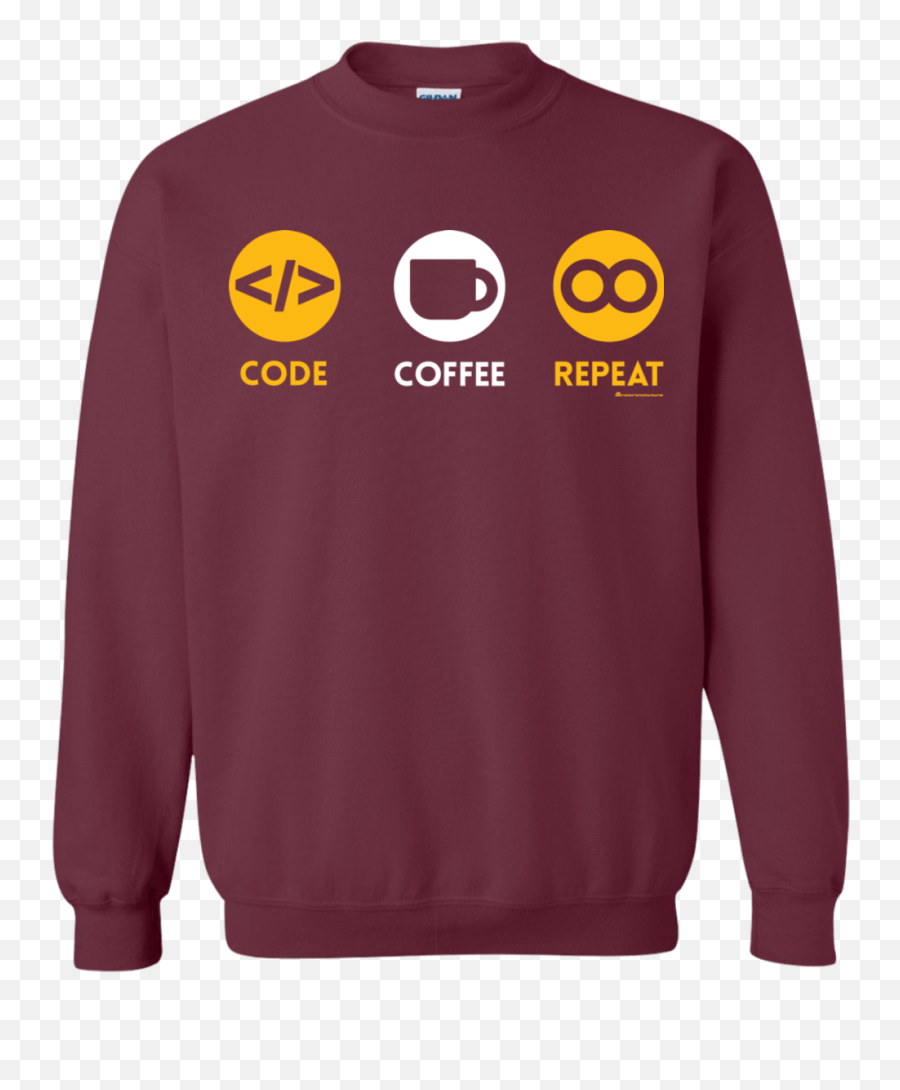 Code Coffee Repeat Crewneck Sweatshirt U2013 Pop Up Tee - Toyota Tundra Flag Shirt Emoji,Irish Smiley Emoticon Code