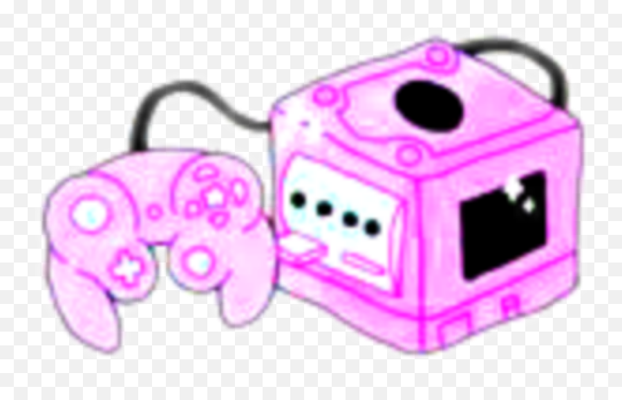 Gamecube Pink Cute Kawaii Sticker - Kawaii Cute Pastel Stickers Emoji,Game Controller Emoji Purple