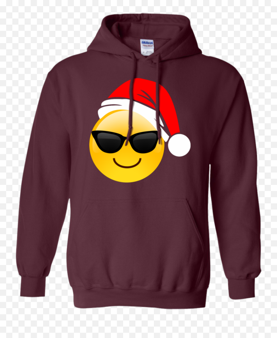 Emoji Christmas Shirt Cool Sunglasses Santa Hat Family Set - Its Ok To Love Them Both Hoodie,Emoji 79