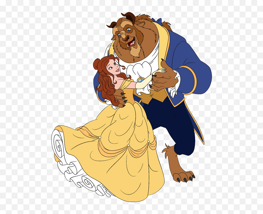 Beauty And The Beast Silhouette Png - Beast Clipart Disney Happy Emoji,Disney Emoji Coloring Pages