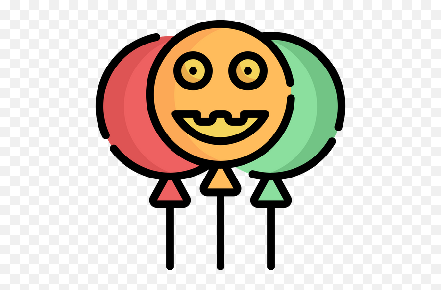 Balloons Icon Of Colored Outline Style - Available In Svg Happy Emoji,Emoticon Balloons