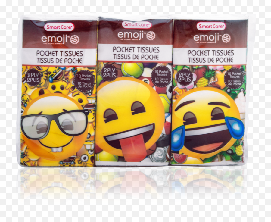 Smart Care Emoji Pocket Facial Tissues - Happy,Wiping Sweat Off Forehead Emoticon