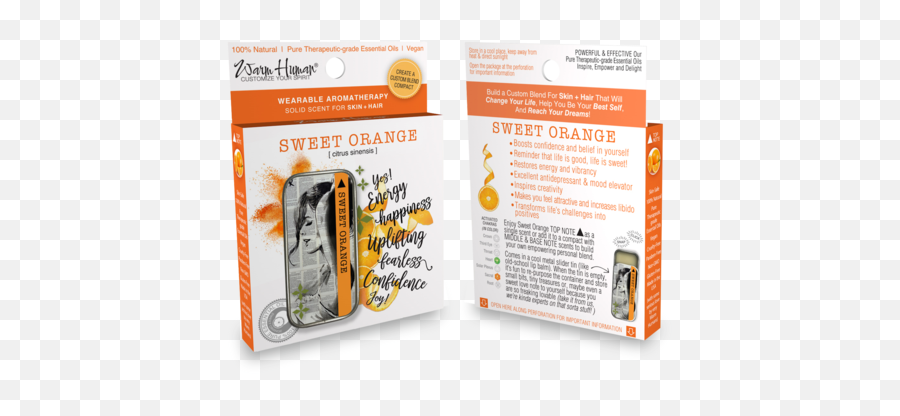 Sweet Orange Wearable Aromatherapy - Product Label Emoji,Essential Oils And Emotions Orangw