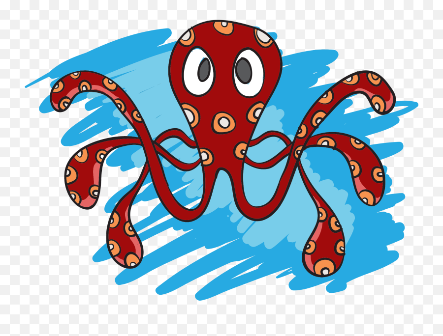 Clipart Of Brown Octopus Animal Free Image - Dyr I Havet Tegning Emoji,Octopus Capable Of Emotion