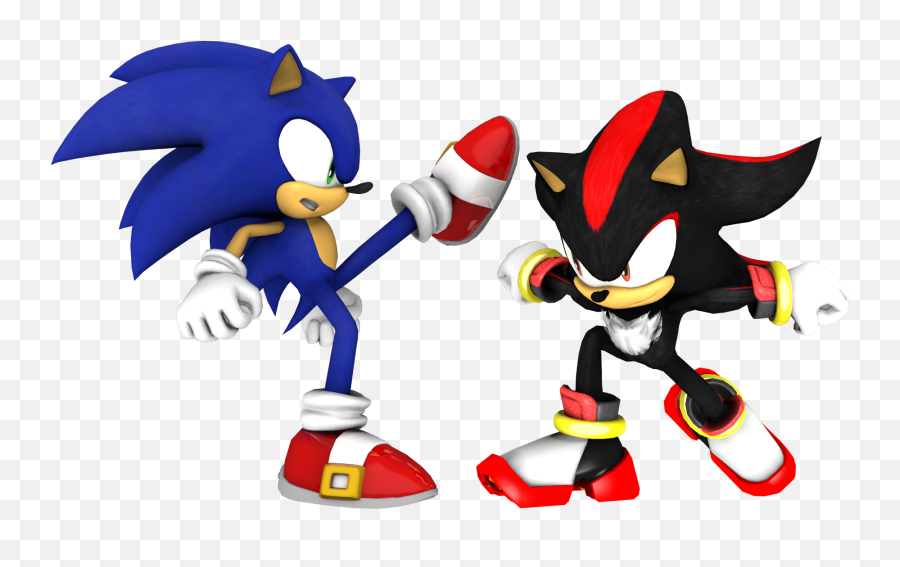 Sonic Vs Shadow Battle Of Fictional - Shadow And Sonic Render Emoji,Sonic Battle Emotions