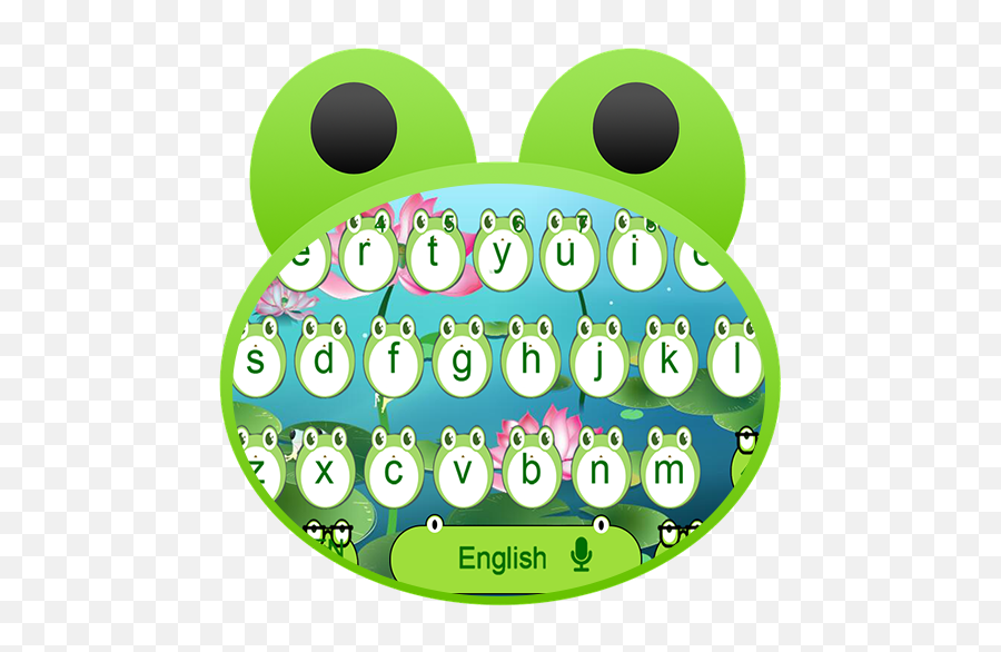 Cute Frog Big Eyes Keyboard Theme For Android - Download Dot Emoji,Thai Flag Emoji