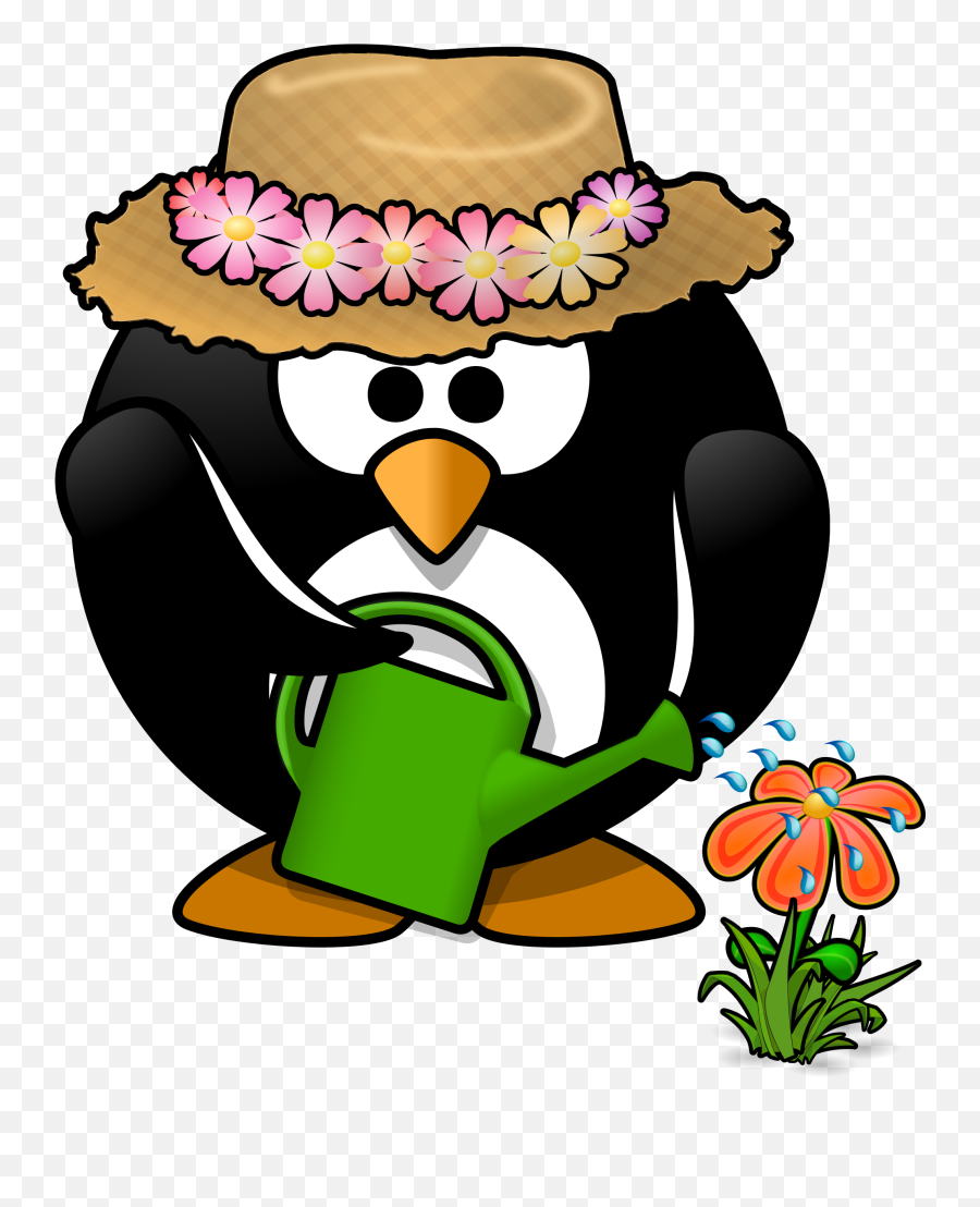 Microsoft Clip Art Gardening Clipart Garden Penguin Toublanc - Penguin Gardener Clipart Emoji,Garden Emoji