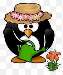 Microsoft Clip Art Gardening Clipart Garden Penguin Toublanc - Penguin Gardener Clipart Emoji,Garden Emoji