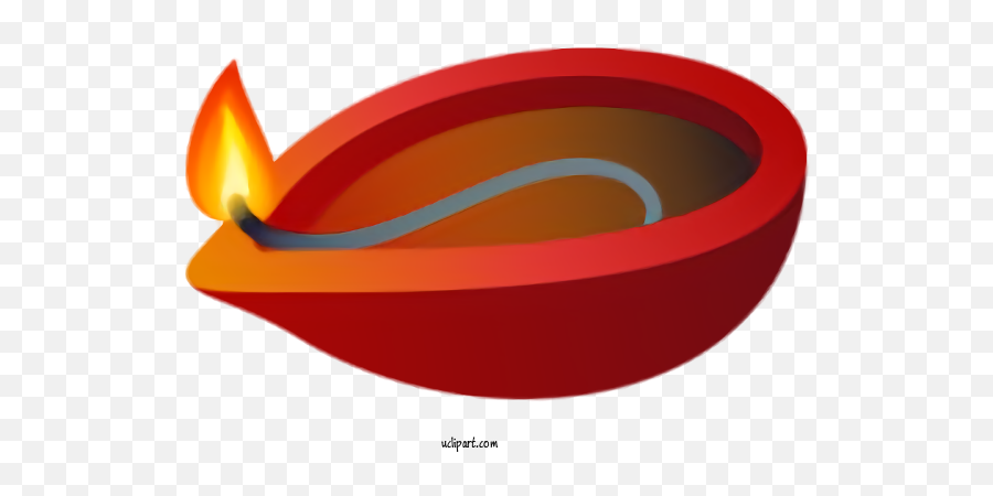 Holidays Orange Red Bowl For Diwali - Diwali Clipart Flame Emoji,Lightbulb Cookie Emoji