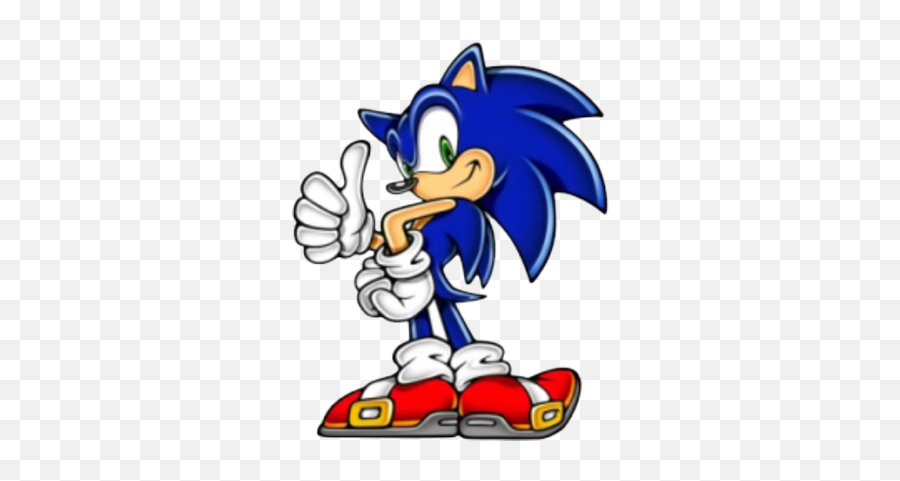 Sonic With Thumbs Up Psd5835 - Sonic Advance Sonic Png Emoji,Sonic The Hedgehog Emojis