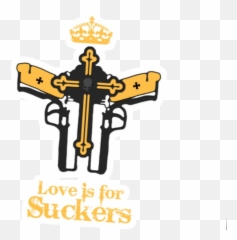 Cross Nolove Antilove Guns Sticker By Jessica Knable - Religion Emoji,Emojis Arms Corssed