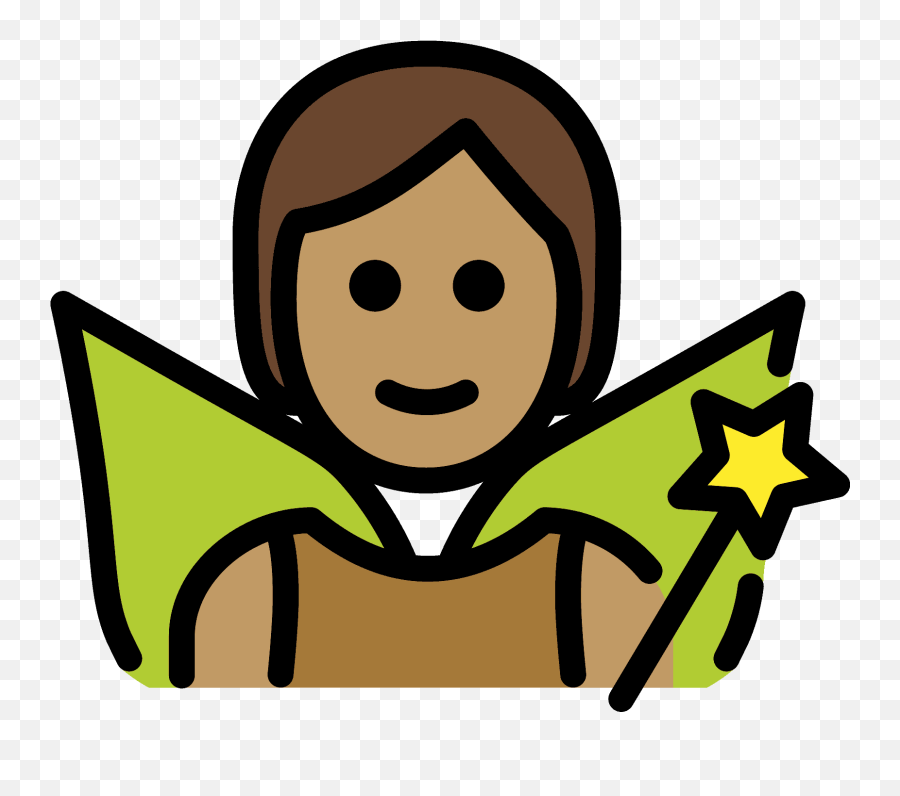 Woman Fairy Emoji Clipart - Human Skin Color,Fairy Emojis