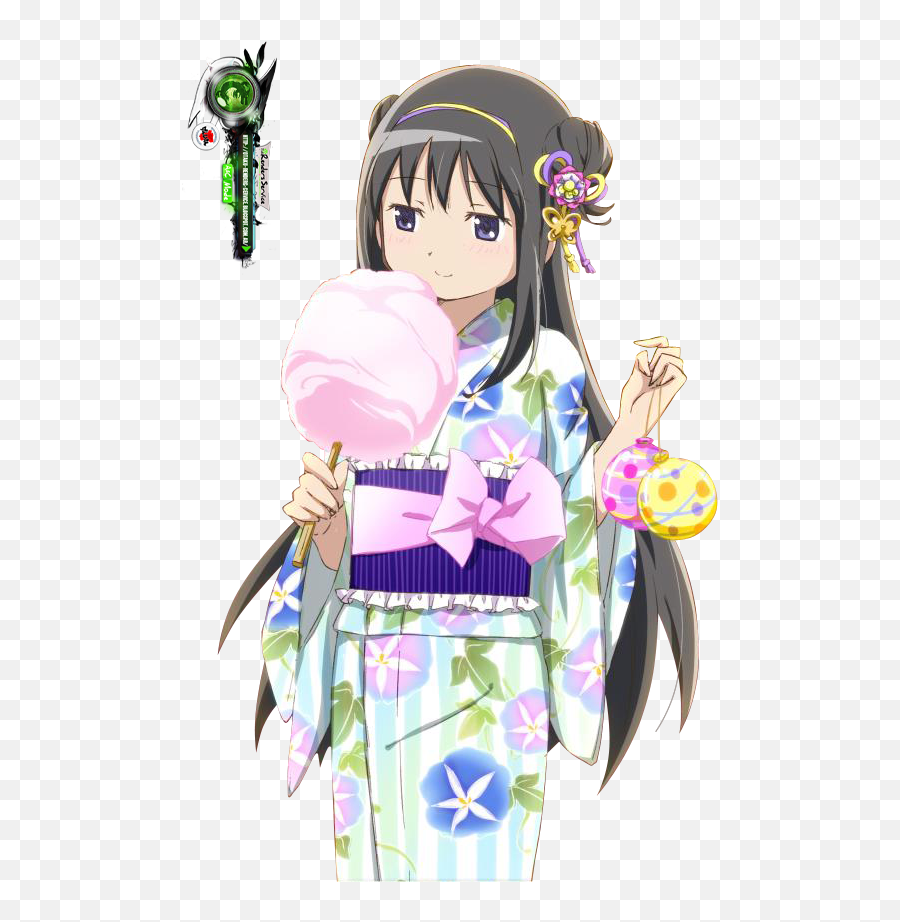 Homura Kimono - Mahou Shoujo Madoka Magica Photo 37576861 Mahou Shoujo Madoka Magica Yukata Emoji,Madoka Magica Kyubey Emoticon