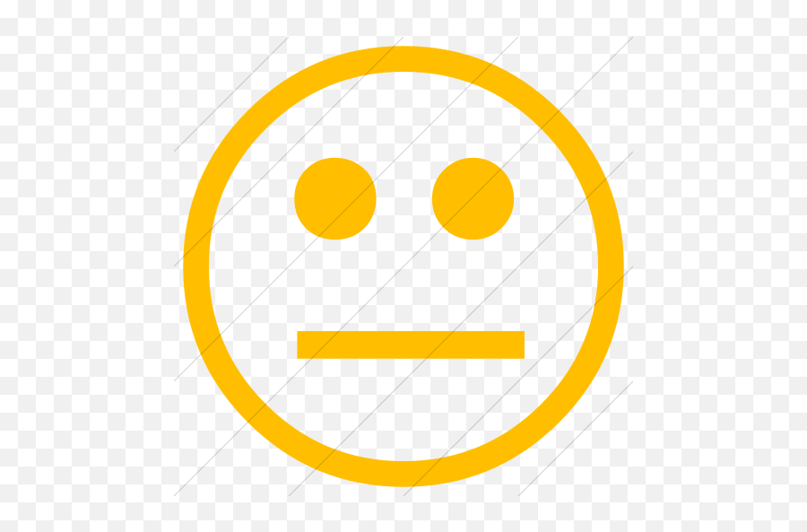 Iconsetc Simple Yellow Classic Emoticons Neutral Face Icon - Yellow Neutral Face Png Emoji,Simple Emoticons