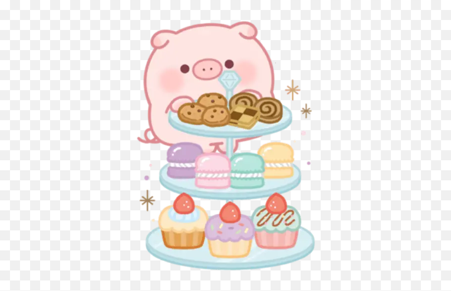 Sticker Maker - Puni Puni Pig Desserts Cake Decorating Supply Emoji,Emoji Cupcake Wallpapers