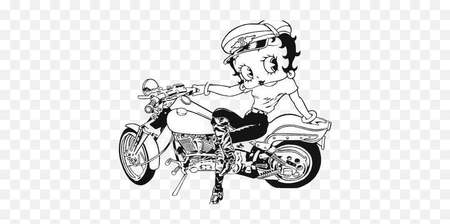 Betty Boop Graphics And Animated Gifs - Betty Boop Indian Motorcycle Emoji,Boop Emoticons Coloring Page