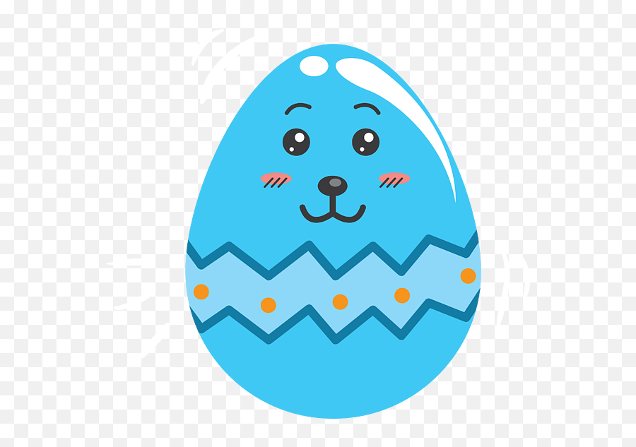 Cute Blue Egg Face Easter Sunday Hunt Gift Kids T - Shirt For Emoji,Egg Bunny Emoticon