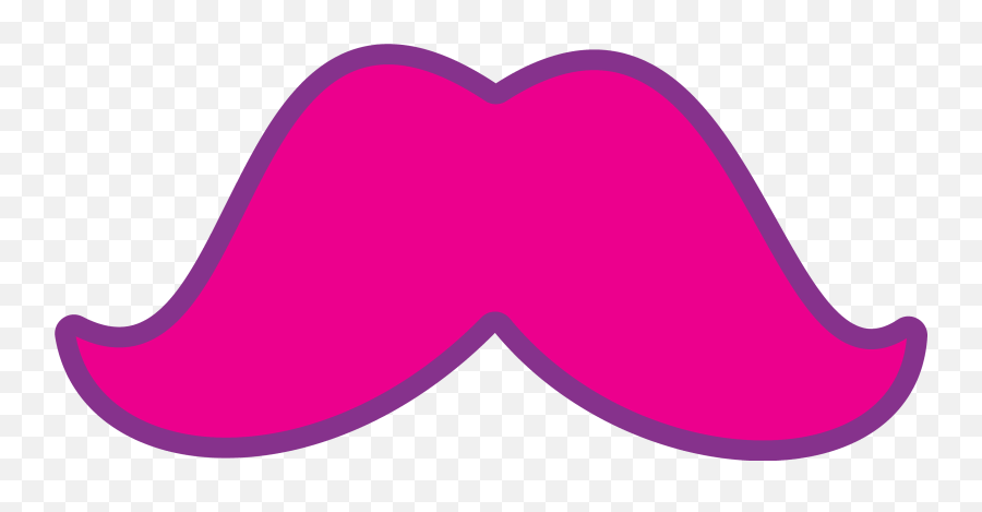 Pink Mustache Clipart - Clipart Suggest Emoji,Mustache Emoticon Text