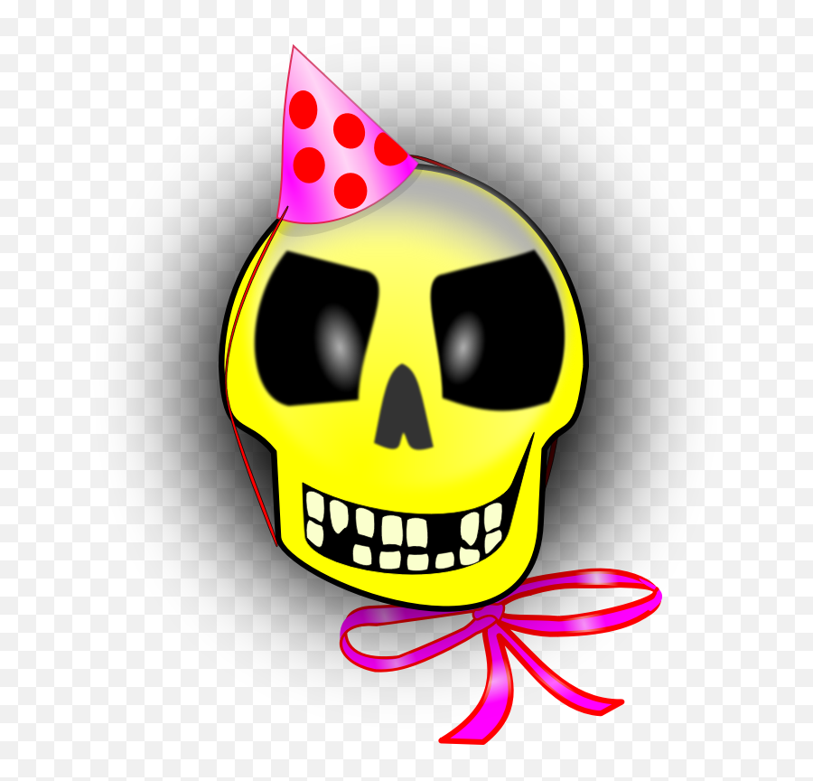 Celebrating Skull - Openclipart Emoji,Craz Emoticon