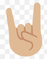 Medium - Emoji De La Mano De Rock,Rock Emoji