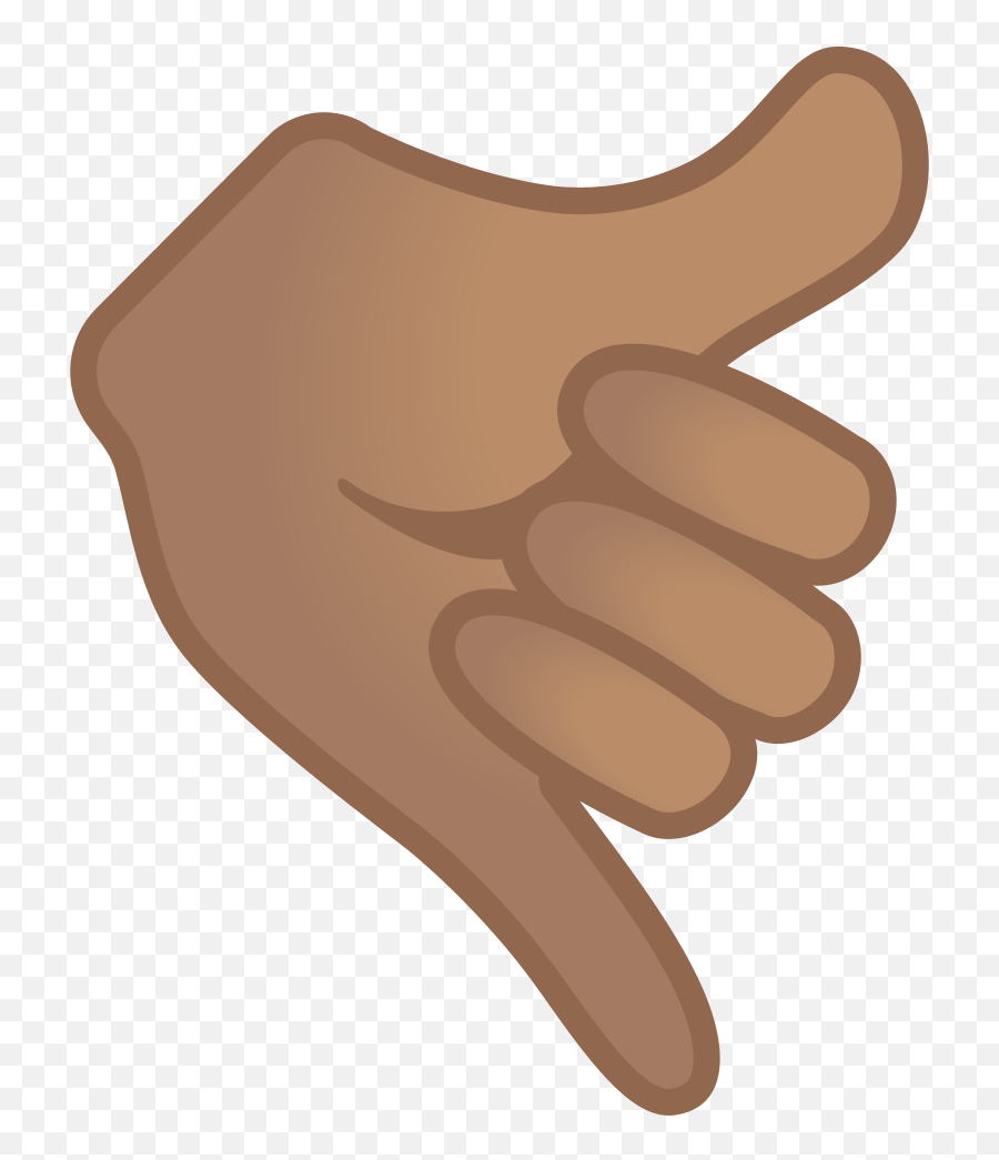 Call Me Hand Medium Skin Tone Icon - Brown Shaka Emoji Png,Call Emoji