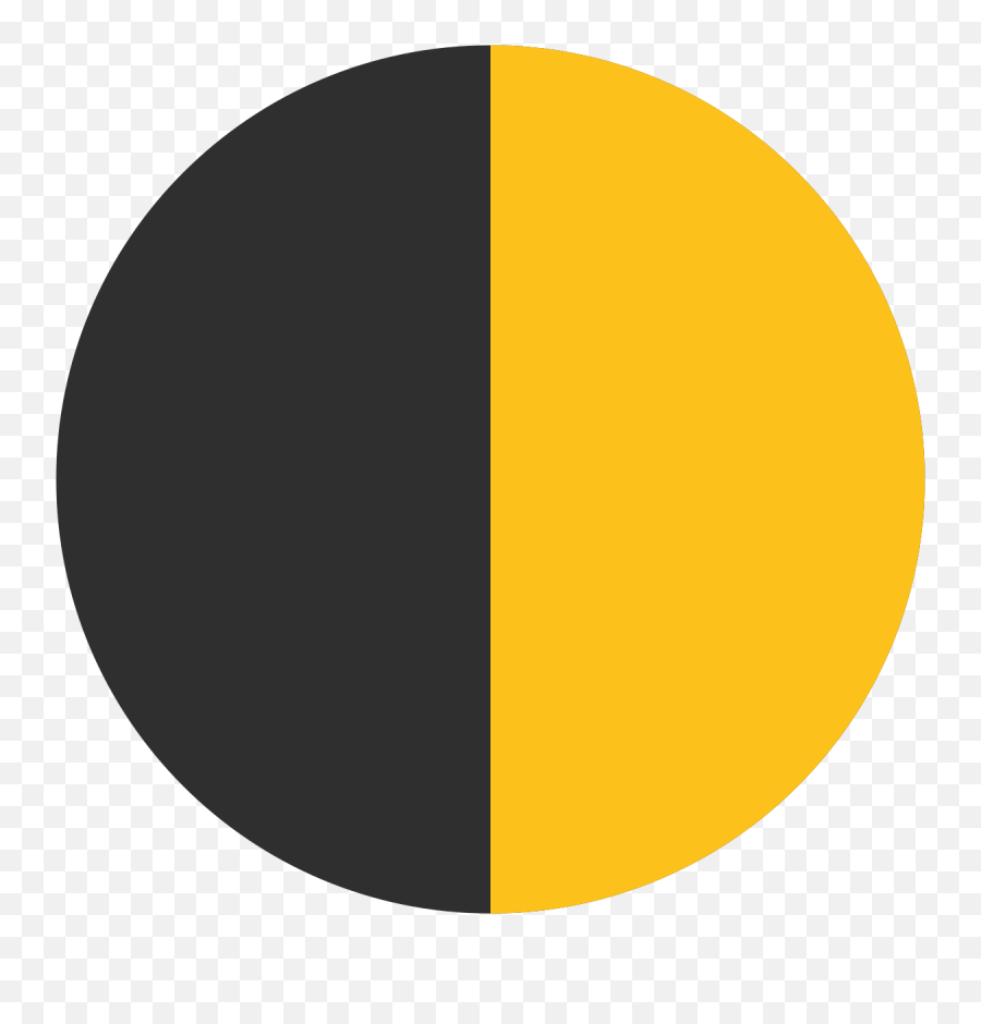 First Quarter Moon Emoji - Black And Yellow Circle,^^ Emoji Meaning